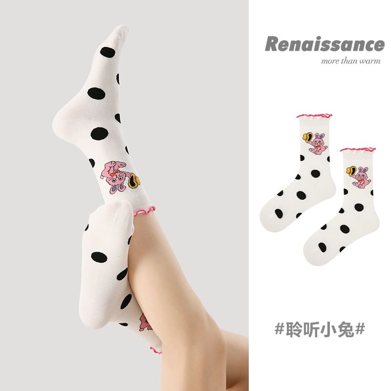 Rabbit Dotted Socks