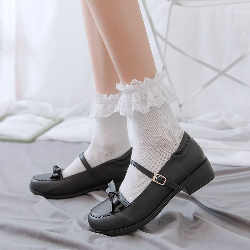 Lace Ruffle Socks