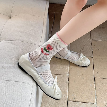 Floral Print Socks