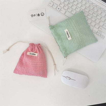 Lettering Drawstring Pouch