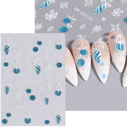 Christmas Glitter Nail Art Stickers