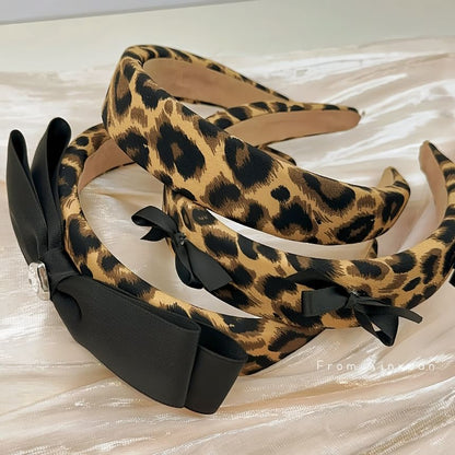 Bow Accent Leopard Print Headband (Various Design)