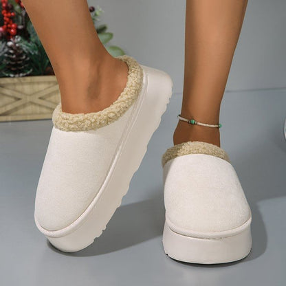 Fleece-Lined Platform Mules