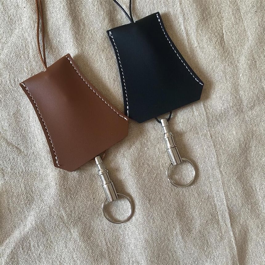 Faux Leather Glasses Holder / Keychain Necklace