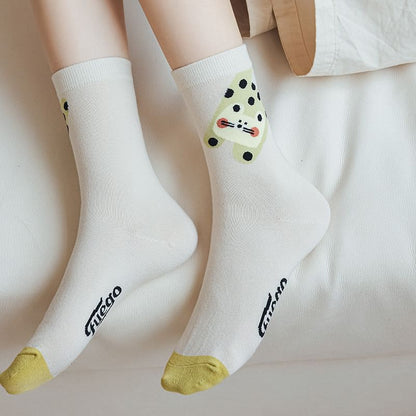 Cat Print Crew Socks