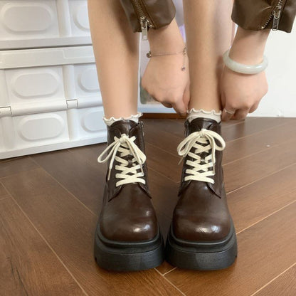 Platform Lace-Up Shorts Boots