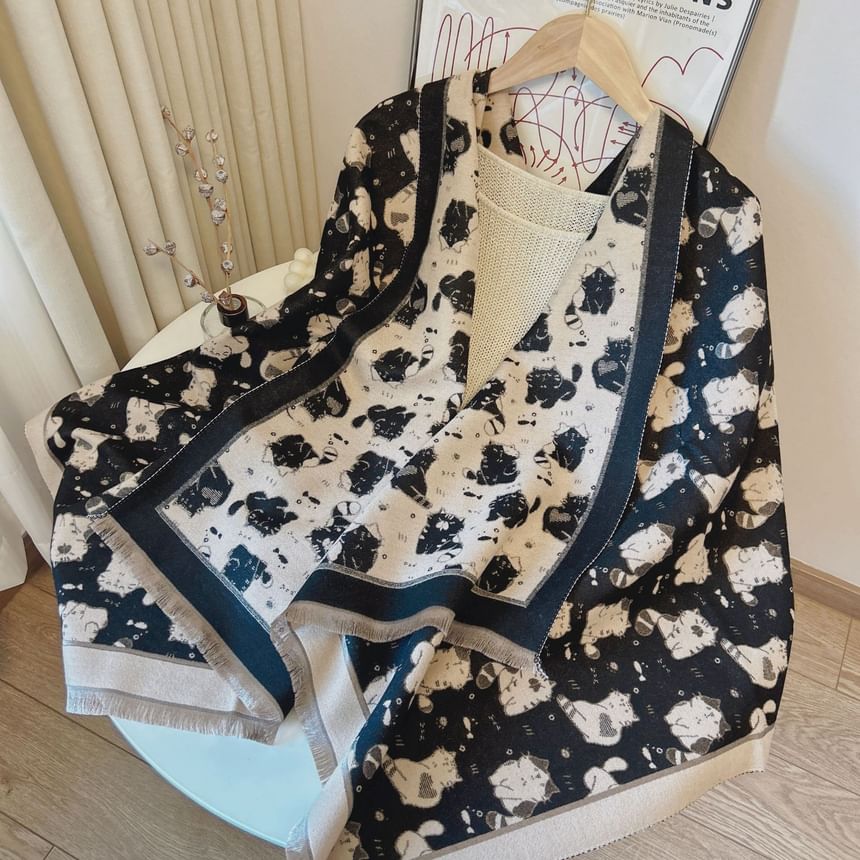 Cat Print Shawl