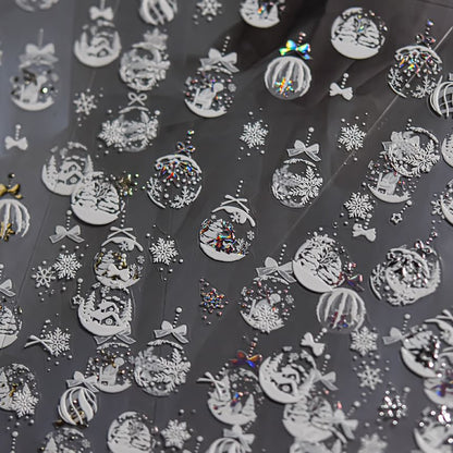 Snow Ball Nail Art Stickers (Various Designs)