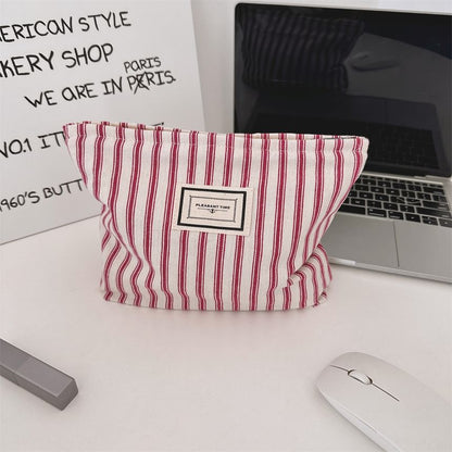 Striped Makeup Pouch