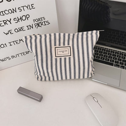 Striped Makeup Pouch