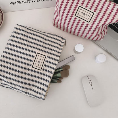 Striped Makeup Pouch