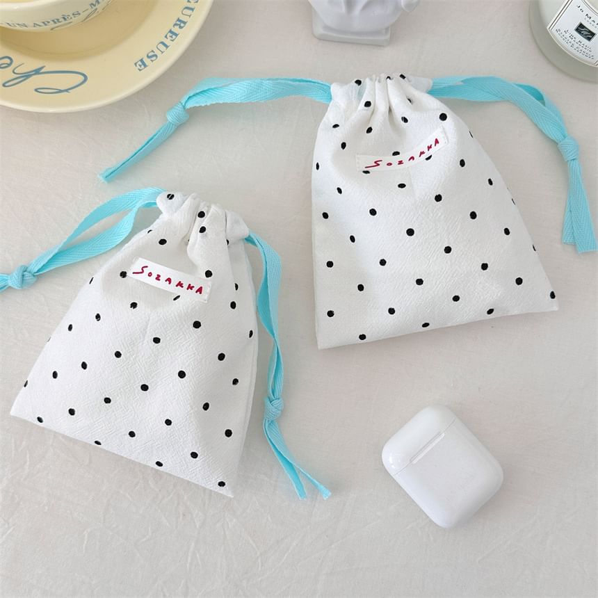 Dotted Drawstring Pouch