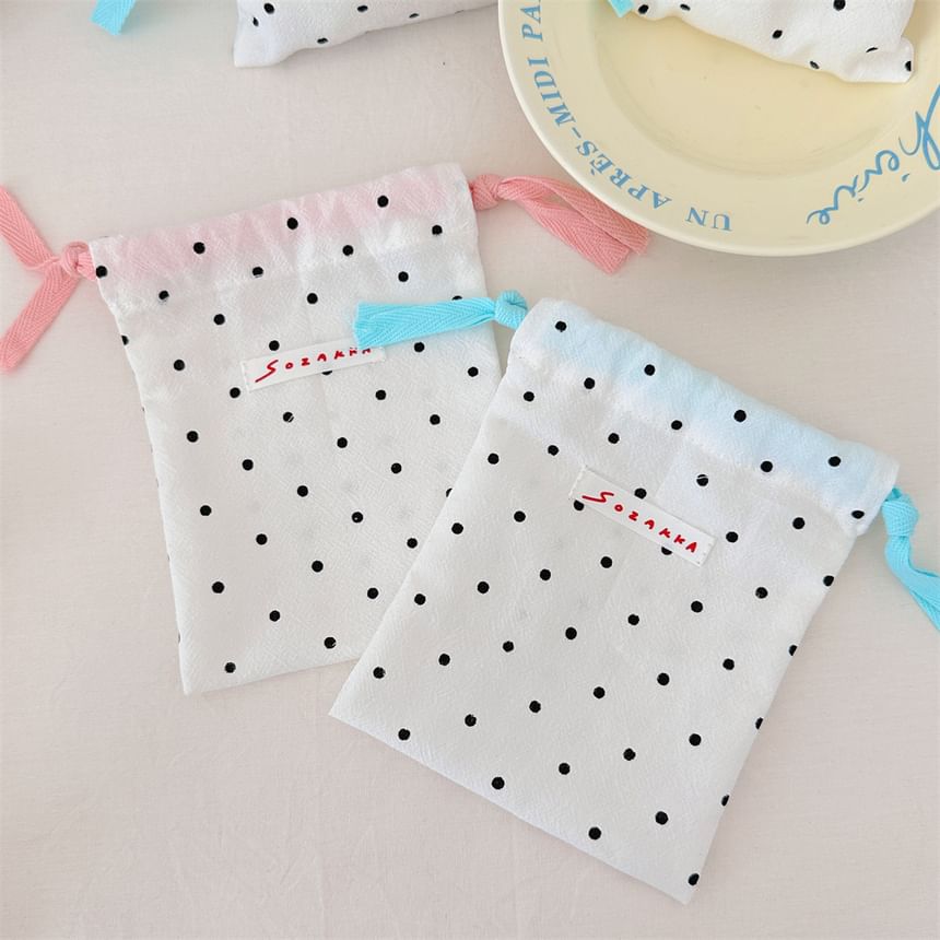 Dotted Drawstring Pouch