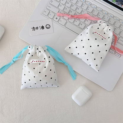 Dotted Drawstring Pouch