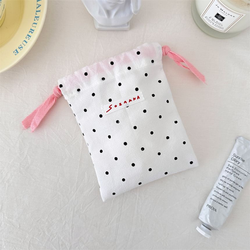 Dotted Drawstring Pouch