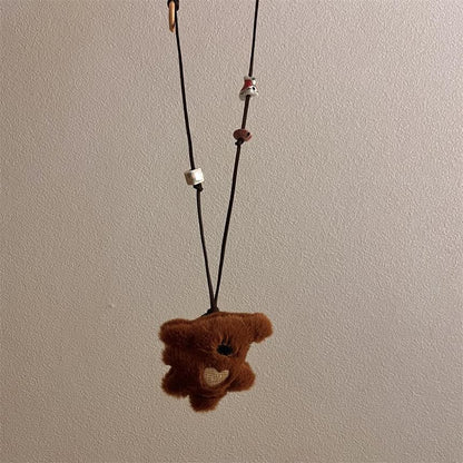 Furry Bear Necklace / Brooch