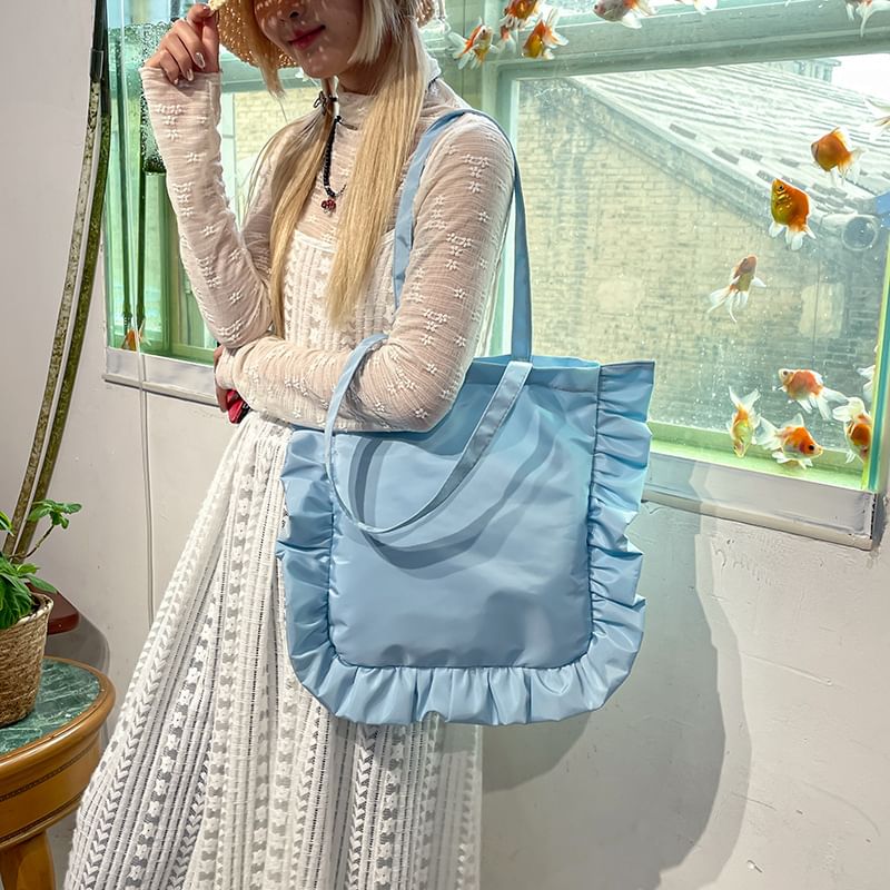 Ruffle Tote Bag