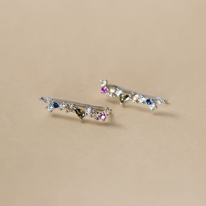 925 Sterling Silver Rhinestone Climber Earring