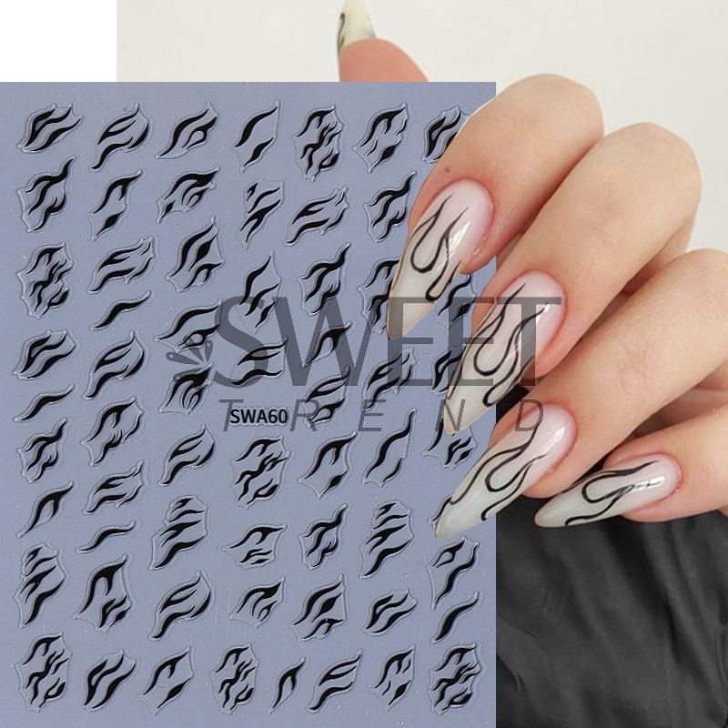 Flame Nail Art Stickers