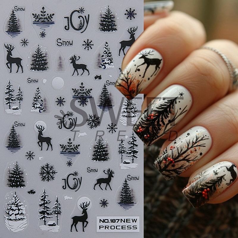 Winter Nail Art Stickers (Various Designs)