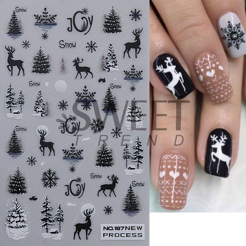 Winter Nail Art Stickers (Various Designs)