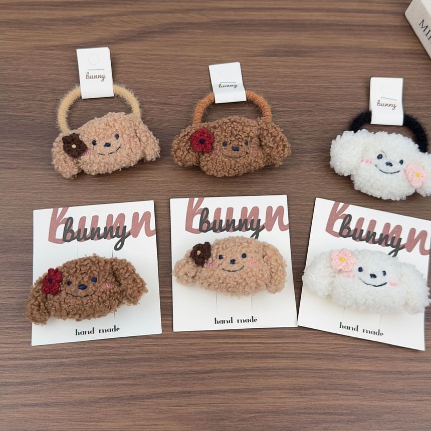 Dog Fluffy Hair Tie / Hair Clip (Various Design)