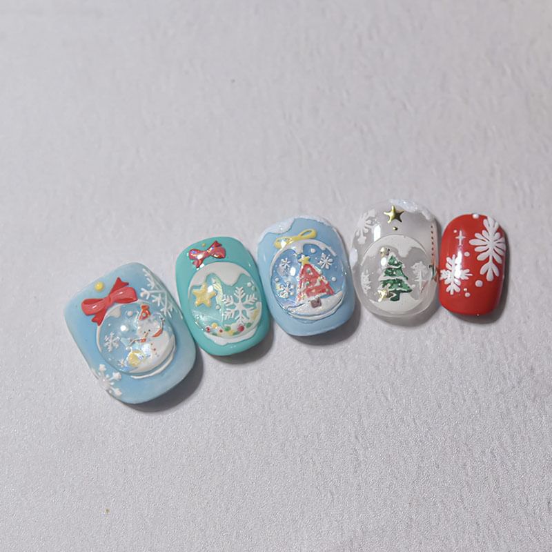 Christmas Crystal-Ball Nail Art Stickers