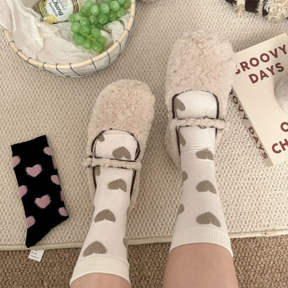 Heart Patterned Short Socks