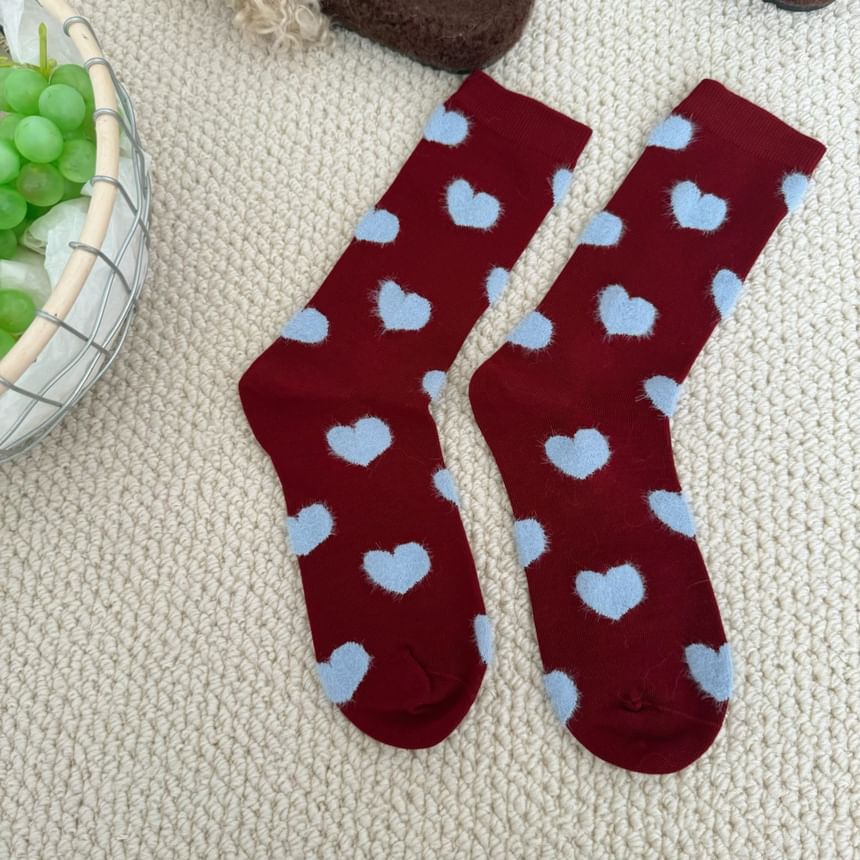 Heart Patterned Short Socks