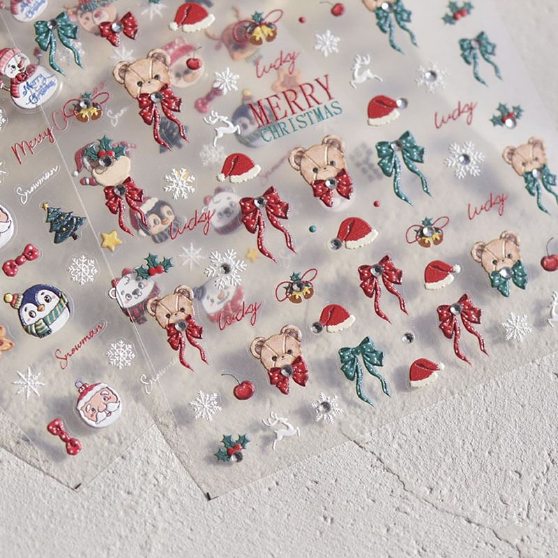 Christmas Cartoon Nail Art Stickers