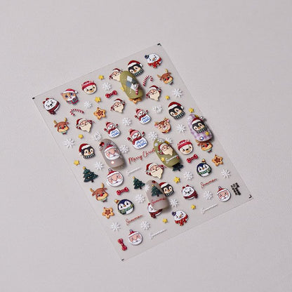 Christmas Cartoon Nail Art Stickers