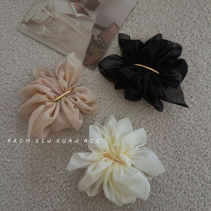 Mesh Flower Alloy Hair Clip