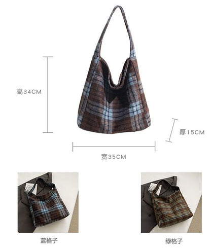 Plaid Tote Bag