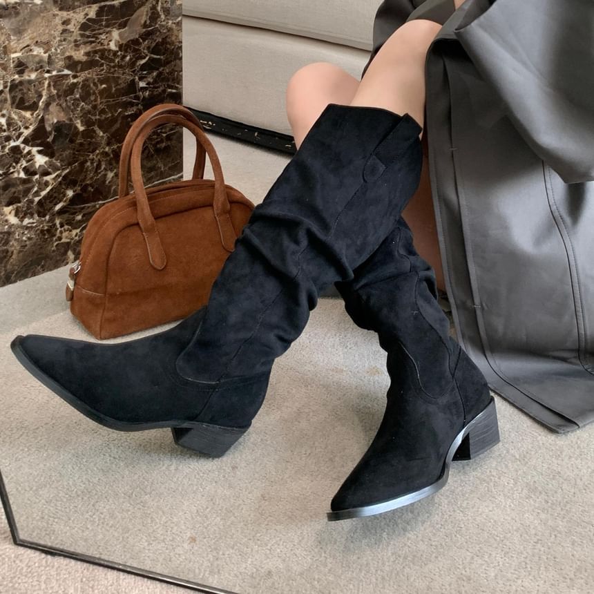 Chunky Heel Tall Boots