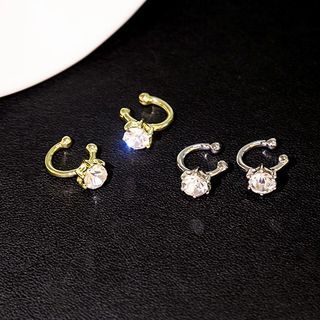 Rhinestone Geometric Alloy Earring