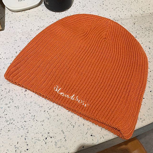 Embroidered Knit Beanie