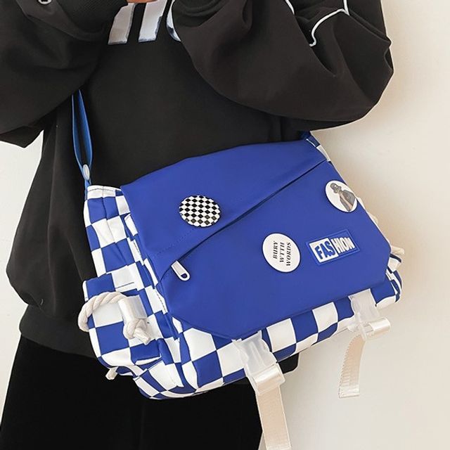 Checkerboard Messenger Bag