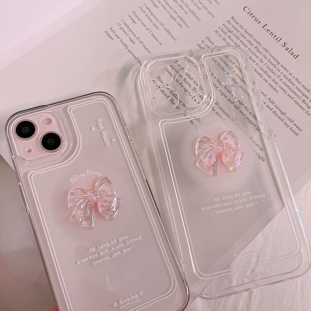 Bow Transparent Phone Case