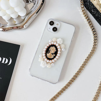 Faux Pearl Faux Pearl Transparent Phone Case