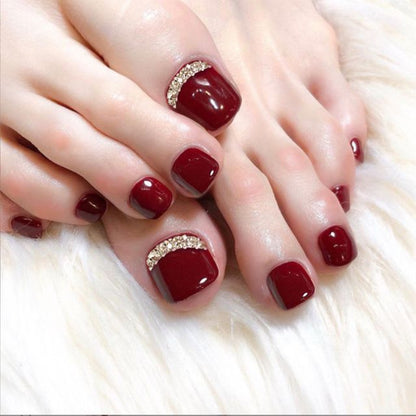 Embellished Faux Toe Nail Tips