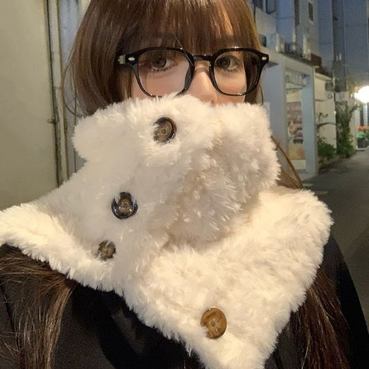 Fluffy Button Snood