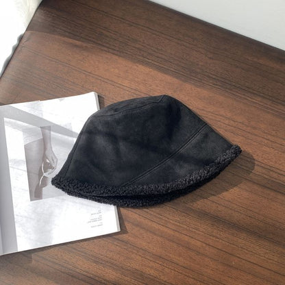 Plain Fleece-Lined Bucket Hat