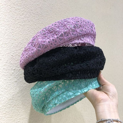 Cutout Embroidered  Beret