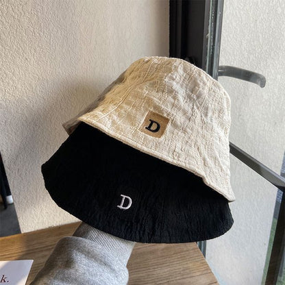 Letter Applique Bucket Hat