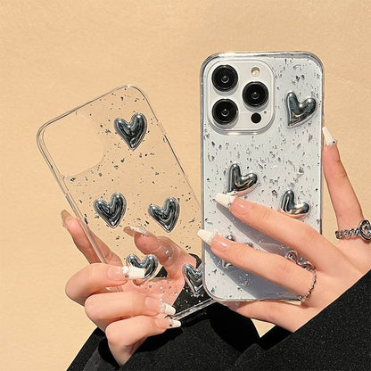 Heart Transparent Phone Case - iPhone 14 Pro Max / 14 Pro / 14 Max / 14 / 13 Pro Max / 13 Pro / 13 / 13 mini / 12 Pro Max / 12 Pro / 12 / 12 mini / 11 Pro Max / 11 Pro / 11 / SE / XS Max / XS / XR / X / 8 / 8 Plus / 7 / 7 Plus