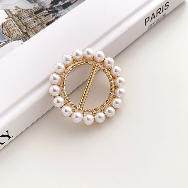 Faux Pearl Alloy Scarf Ring