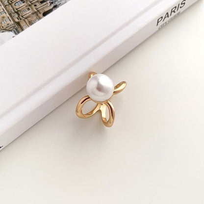 Faux Pearl Alloy Scarf Ring