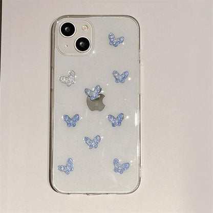 Butterfly / Heart Transparent Phone Case