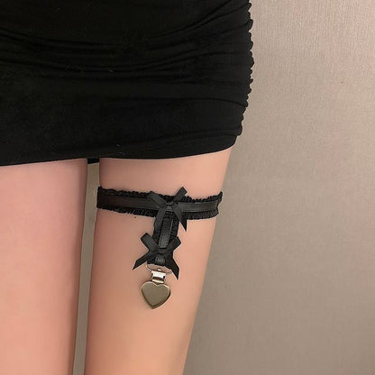 Heart Alloy Fabric Garter