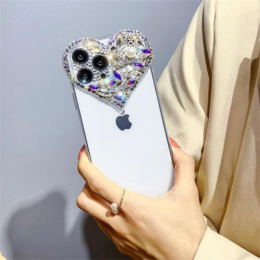 Heart Embellished Phone Case